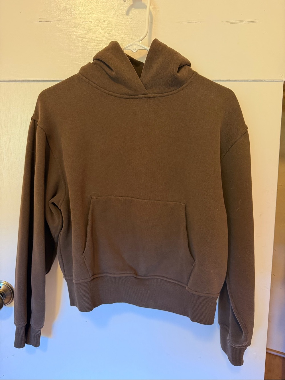 lululemon athletica Cropped Hoodie Olive Brown XXS